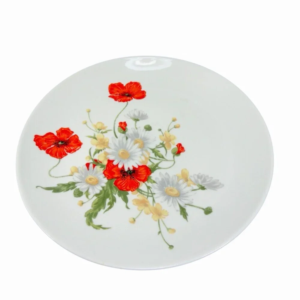 JL Menau Henneberg German Democratic Republic Dish Plate 7inch‎ Plates Set 3 VTG